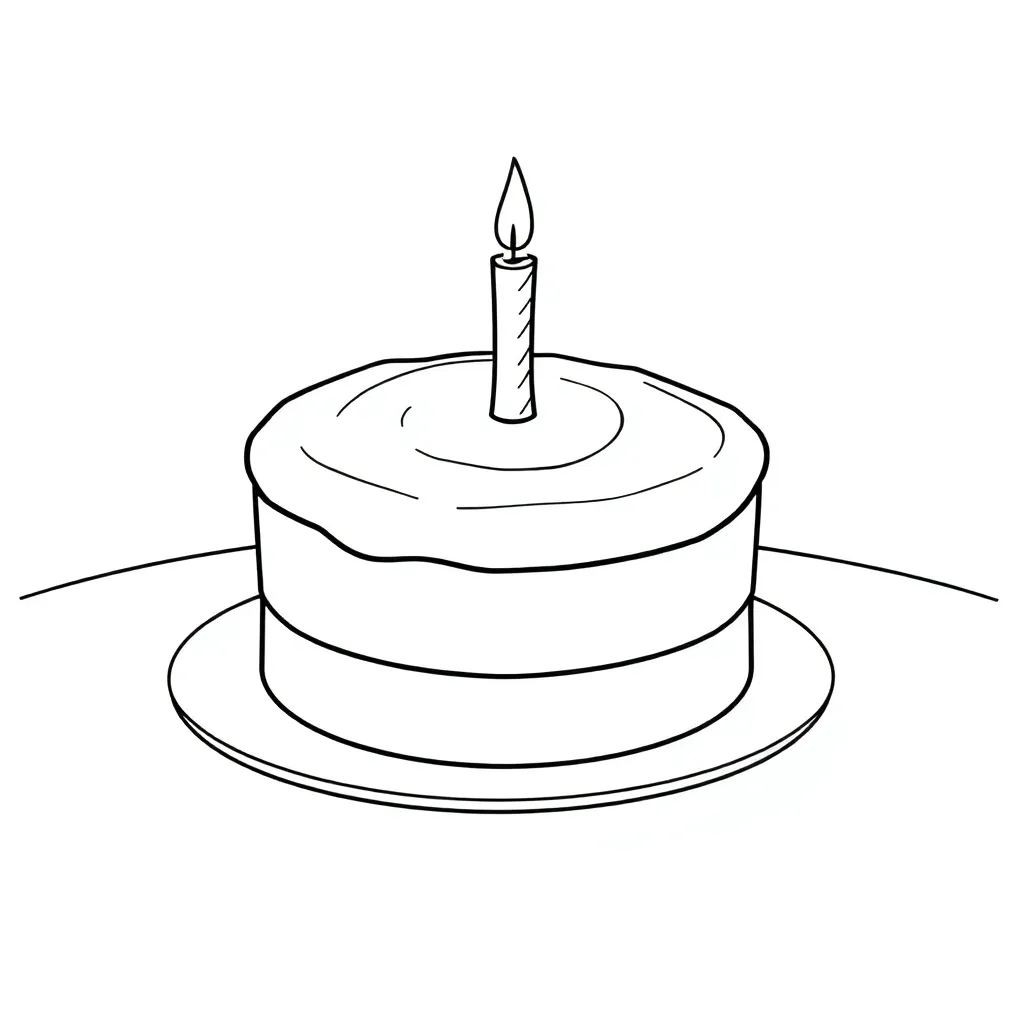 Cake coloring page