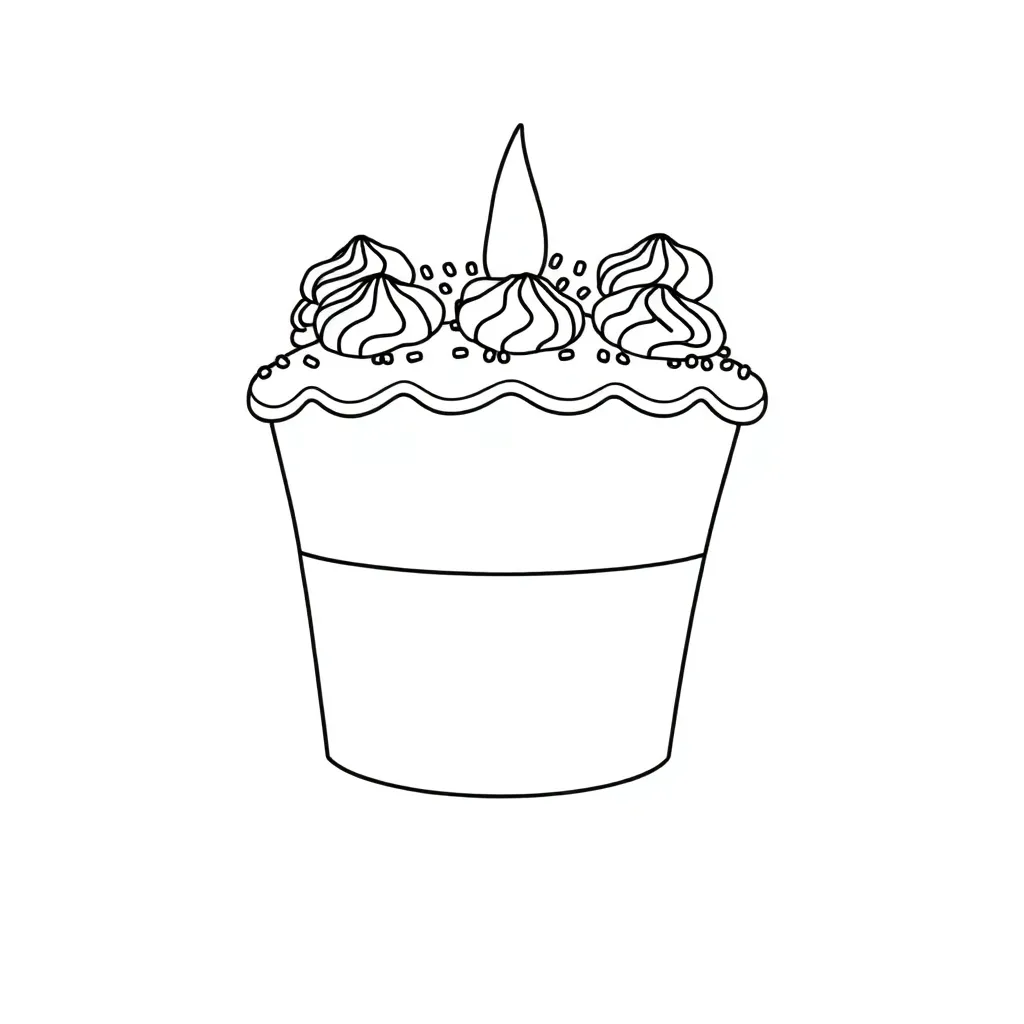 Cake coloring page