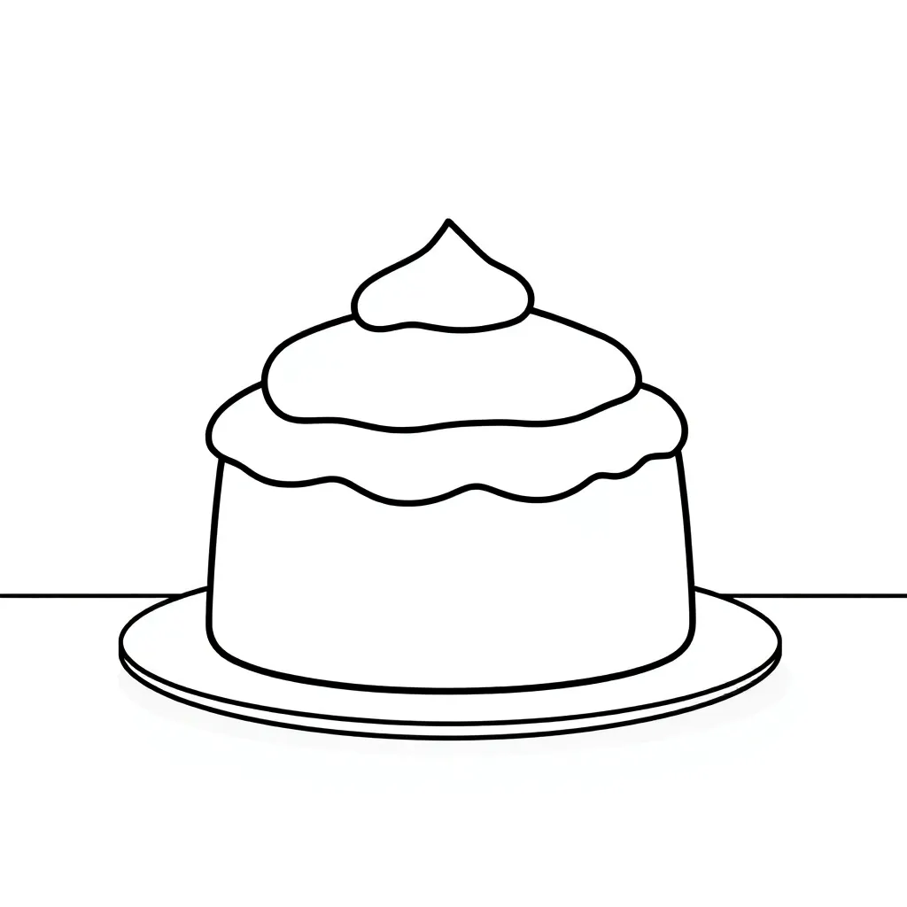 Cake coloring page