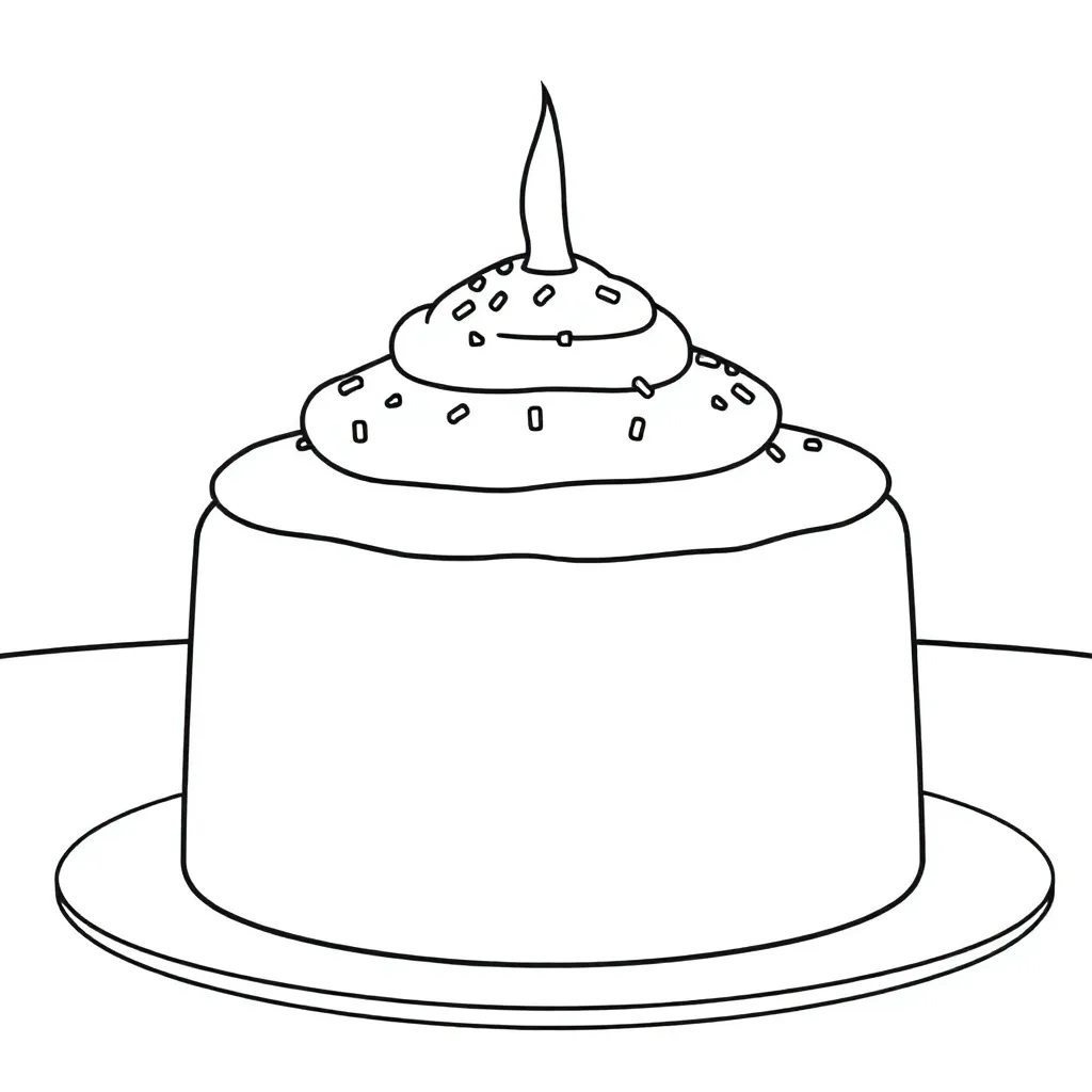 Cake coloring page