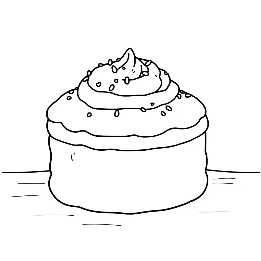 Cake coloring page