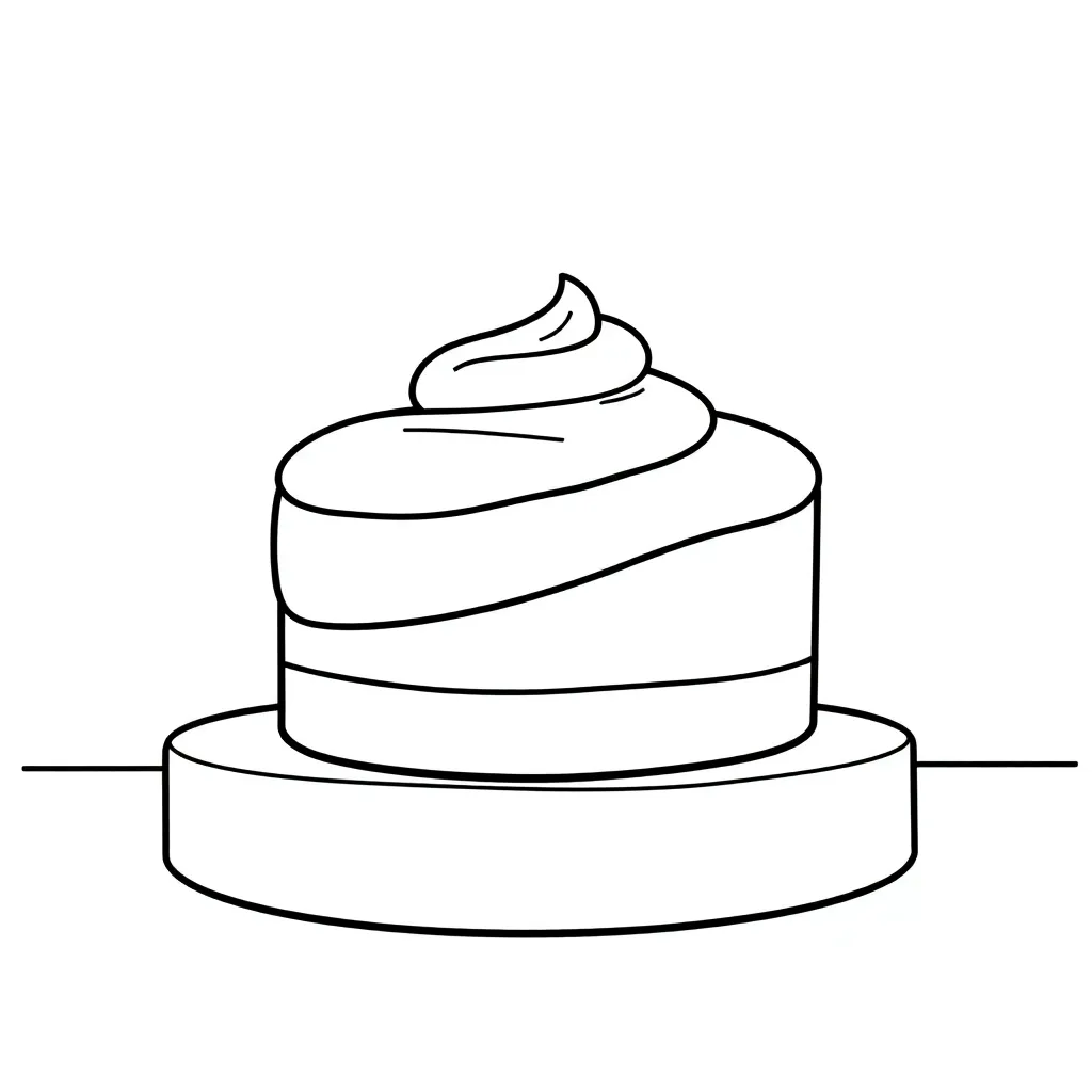 Cake coloring page
