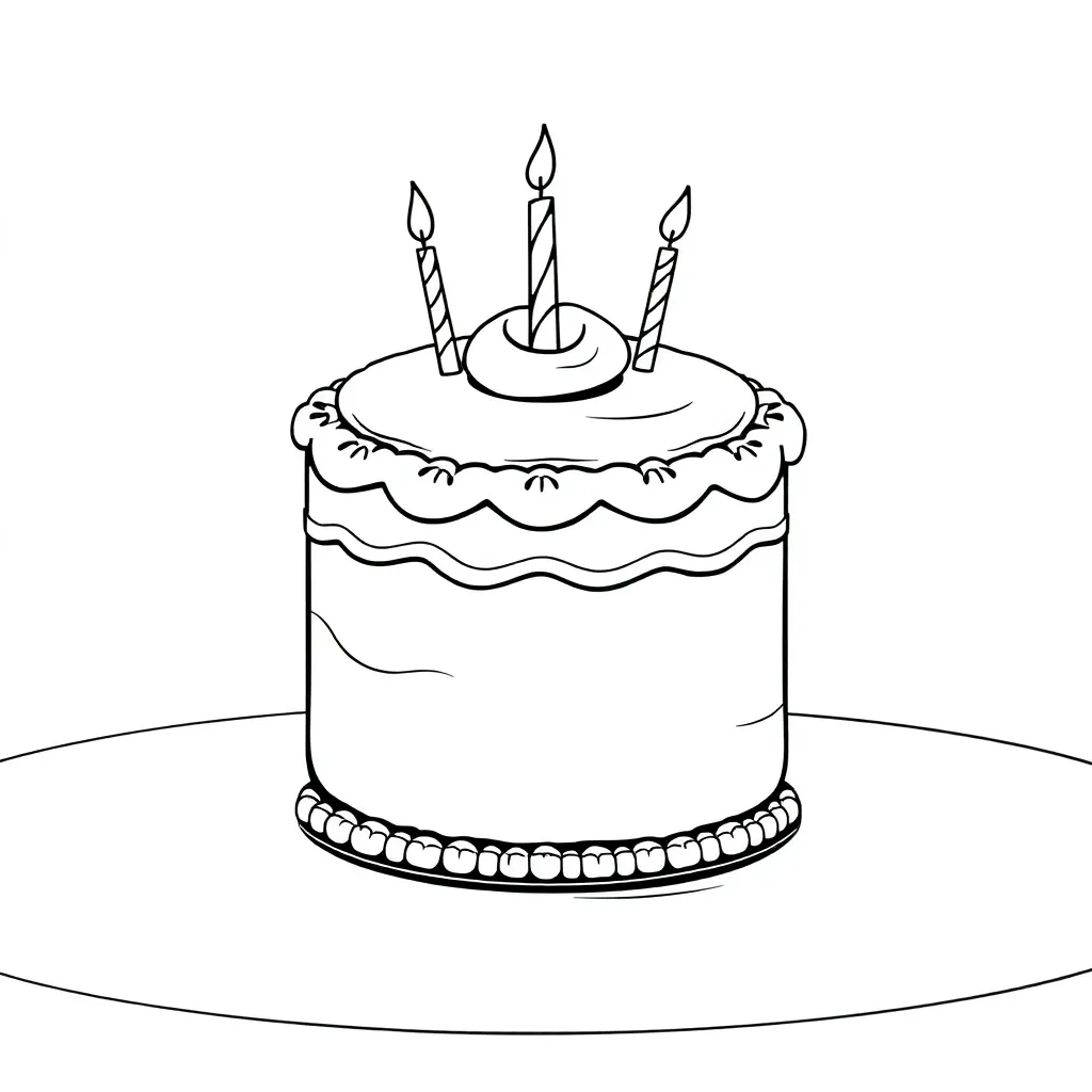 Cake coloring page