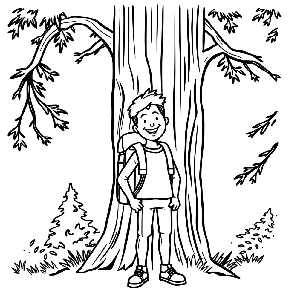 Camping & Hiking coloring page