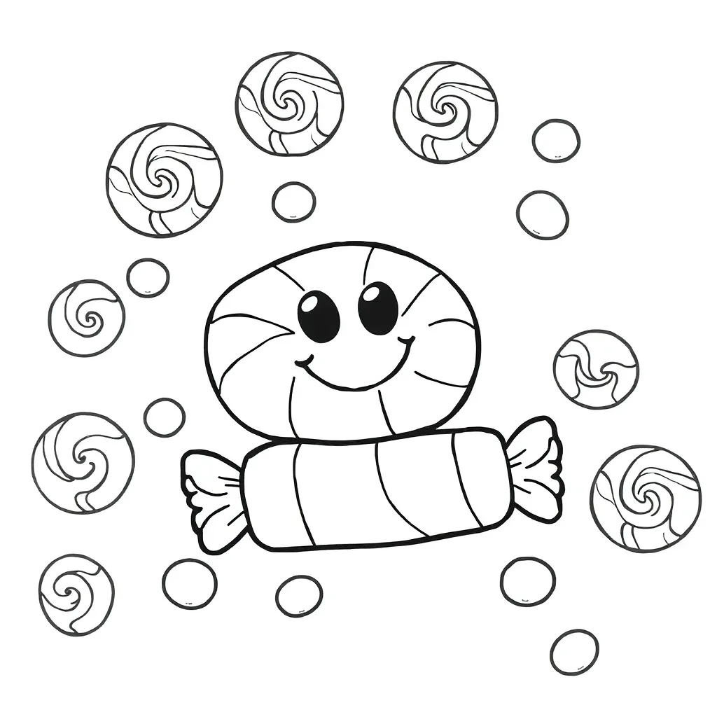 Candy coloring page