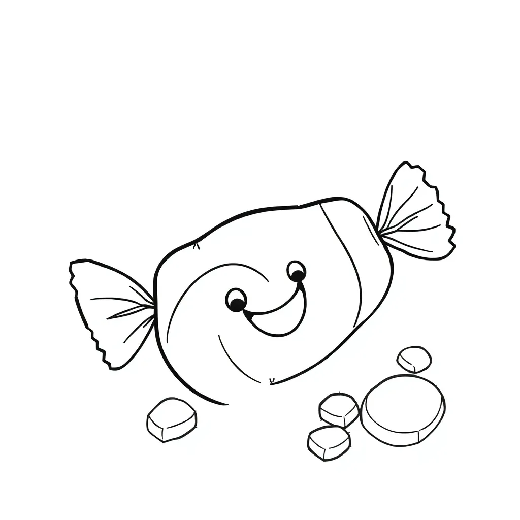 Candy coloring page