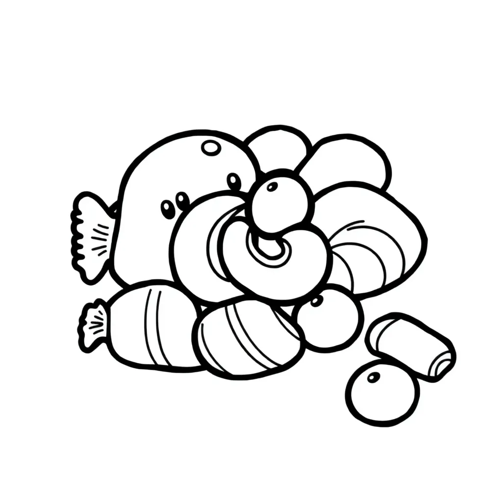 Candy coloring page