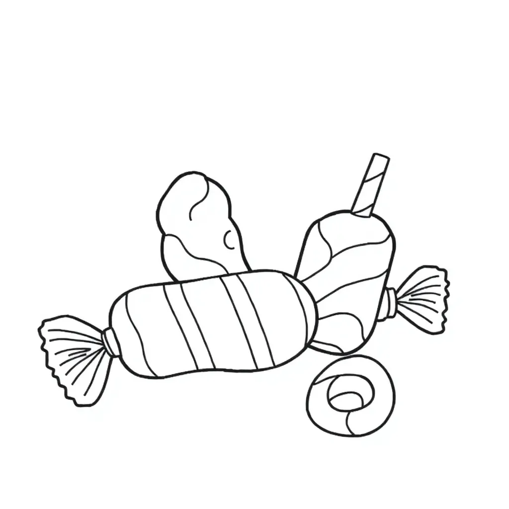 Candy coloring page