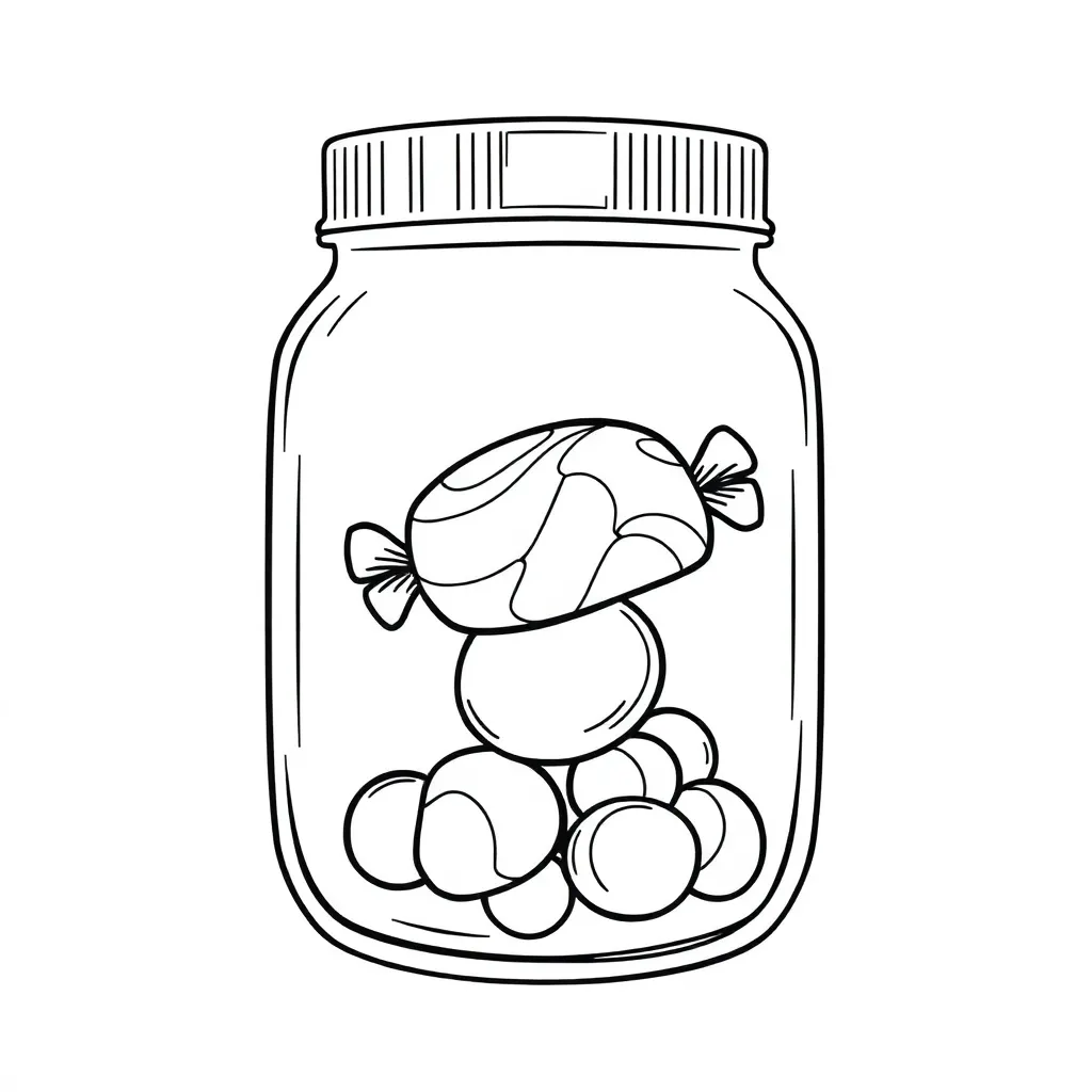 Candy coloring page