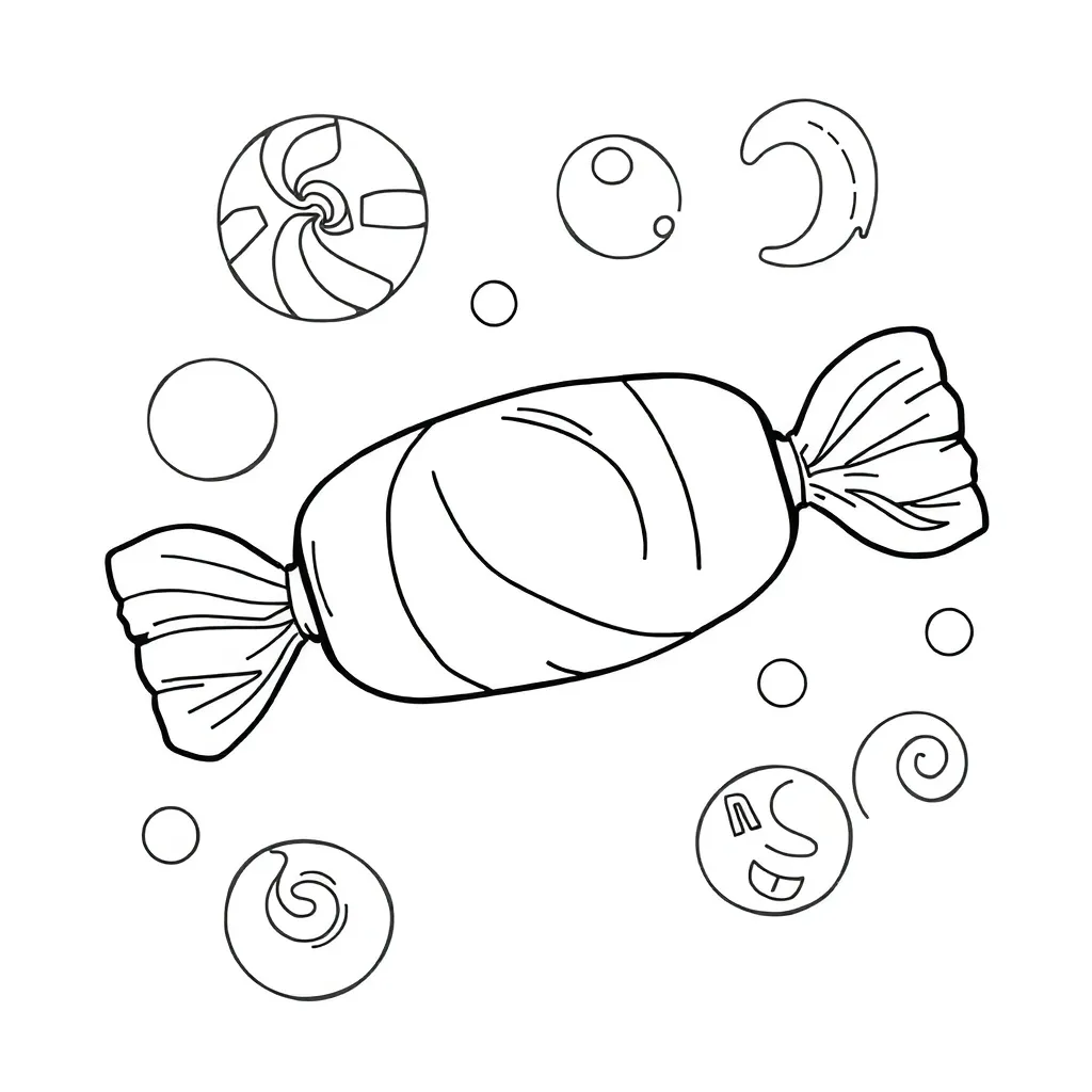 Candy coloring page