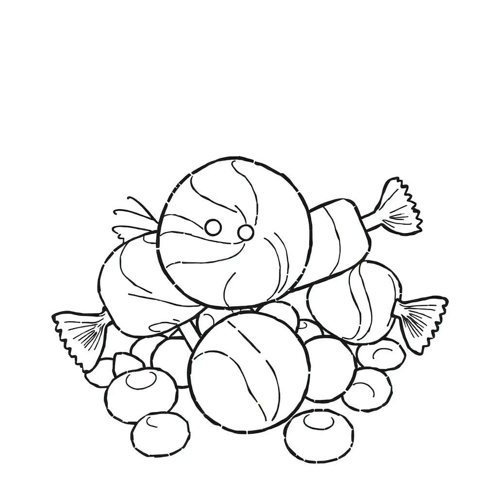 Candy coloring page