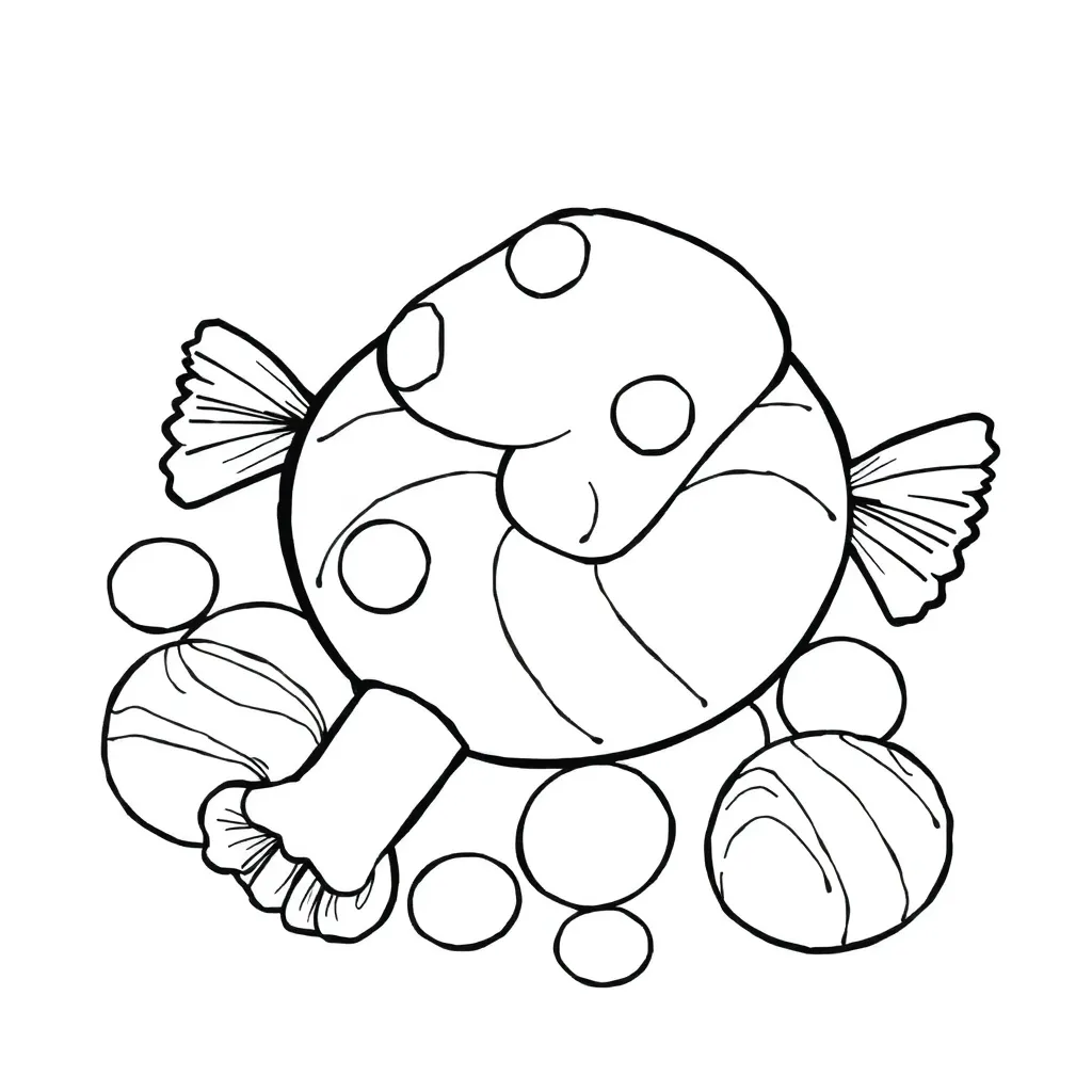 Candy coloring page