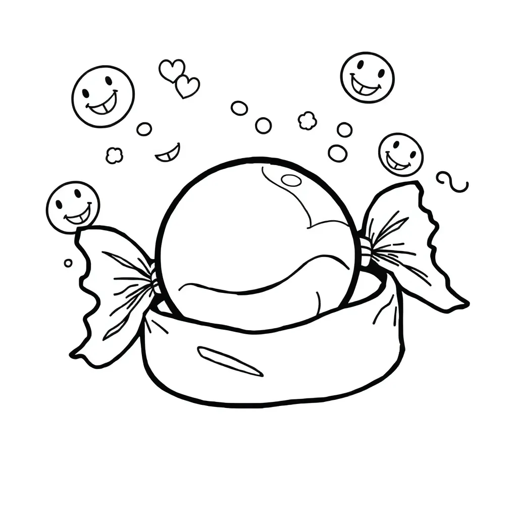 Candy coloring page