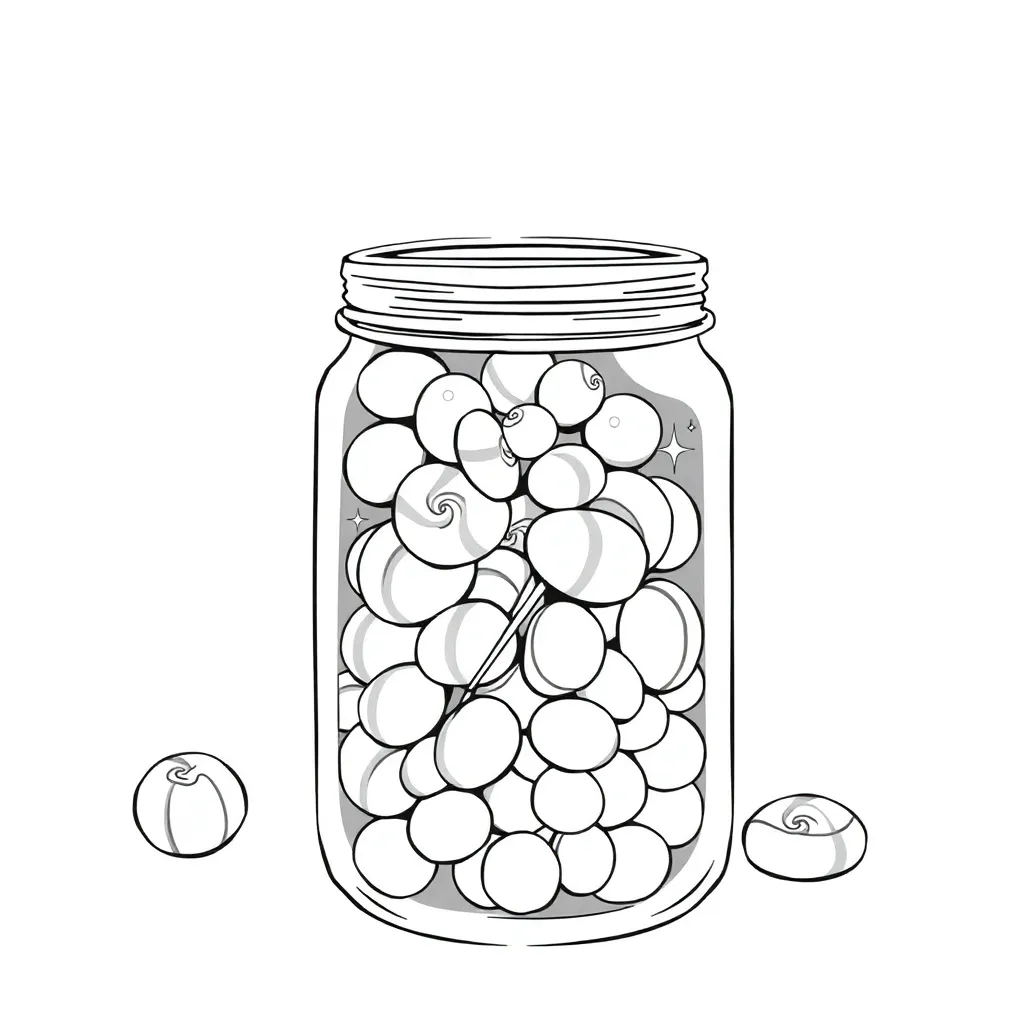 Candy coloring page