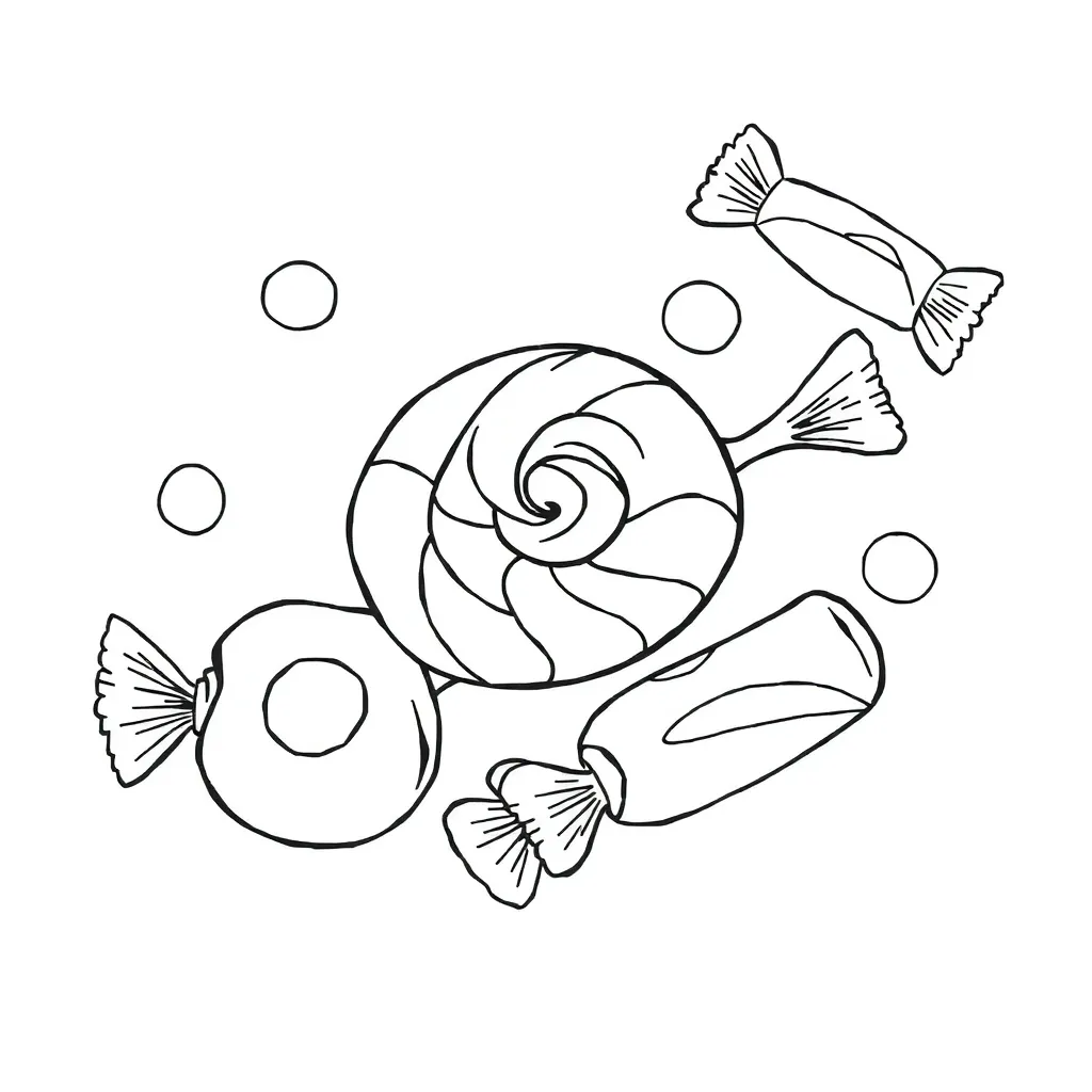 Candy coloring page