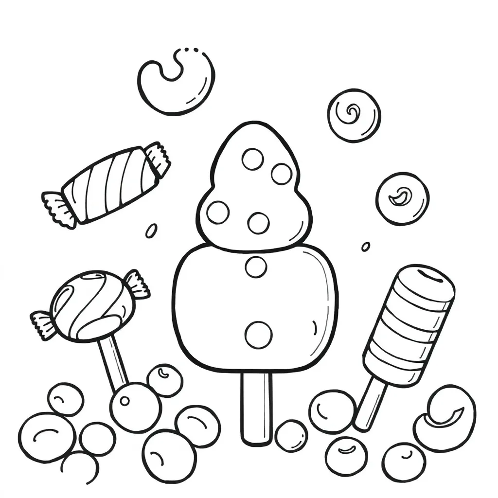 Candy coloring page