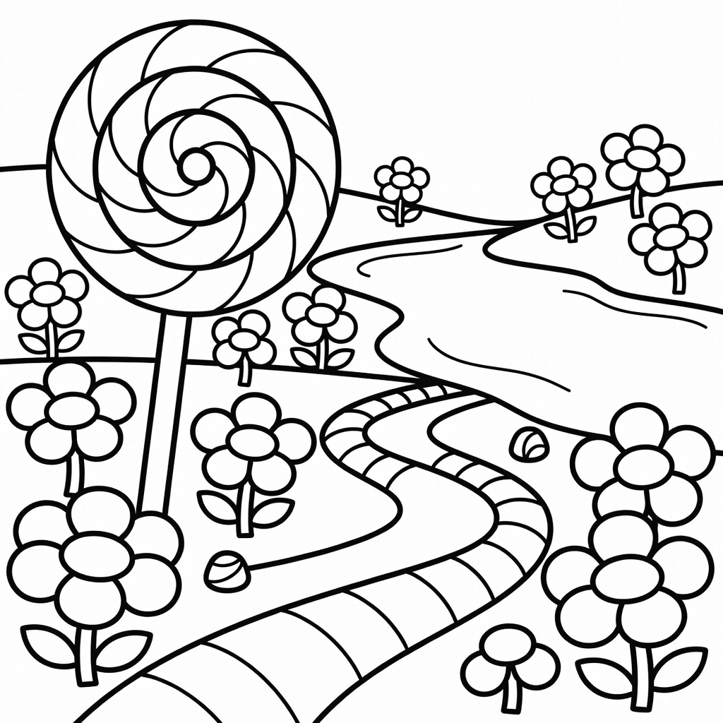 Candy coloring page