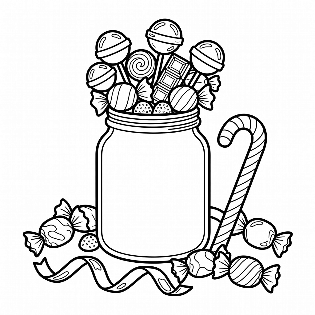 Candy coloring page