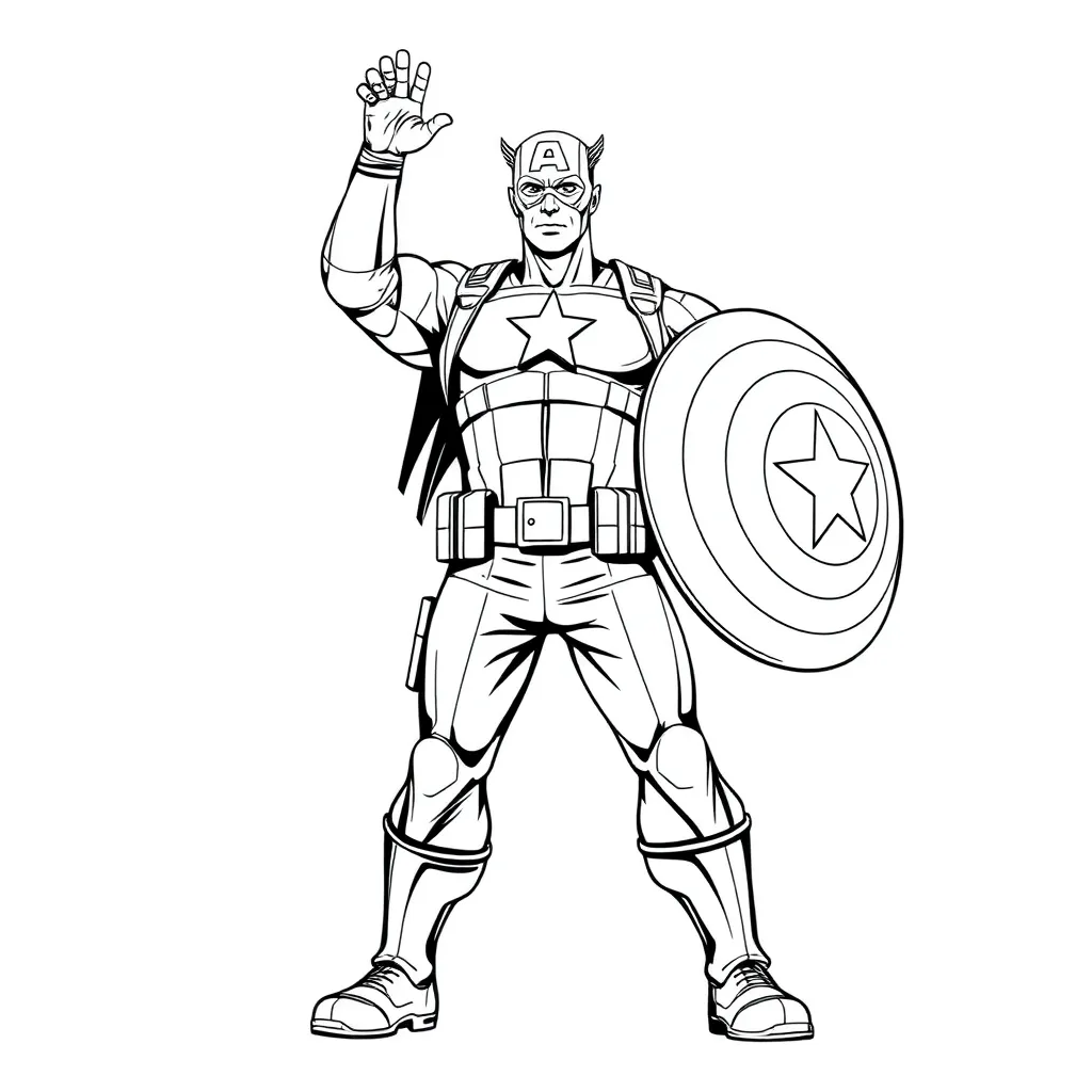 Captain America coloring page