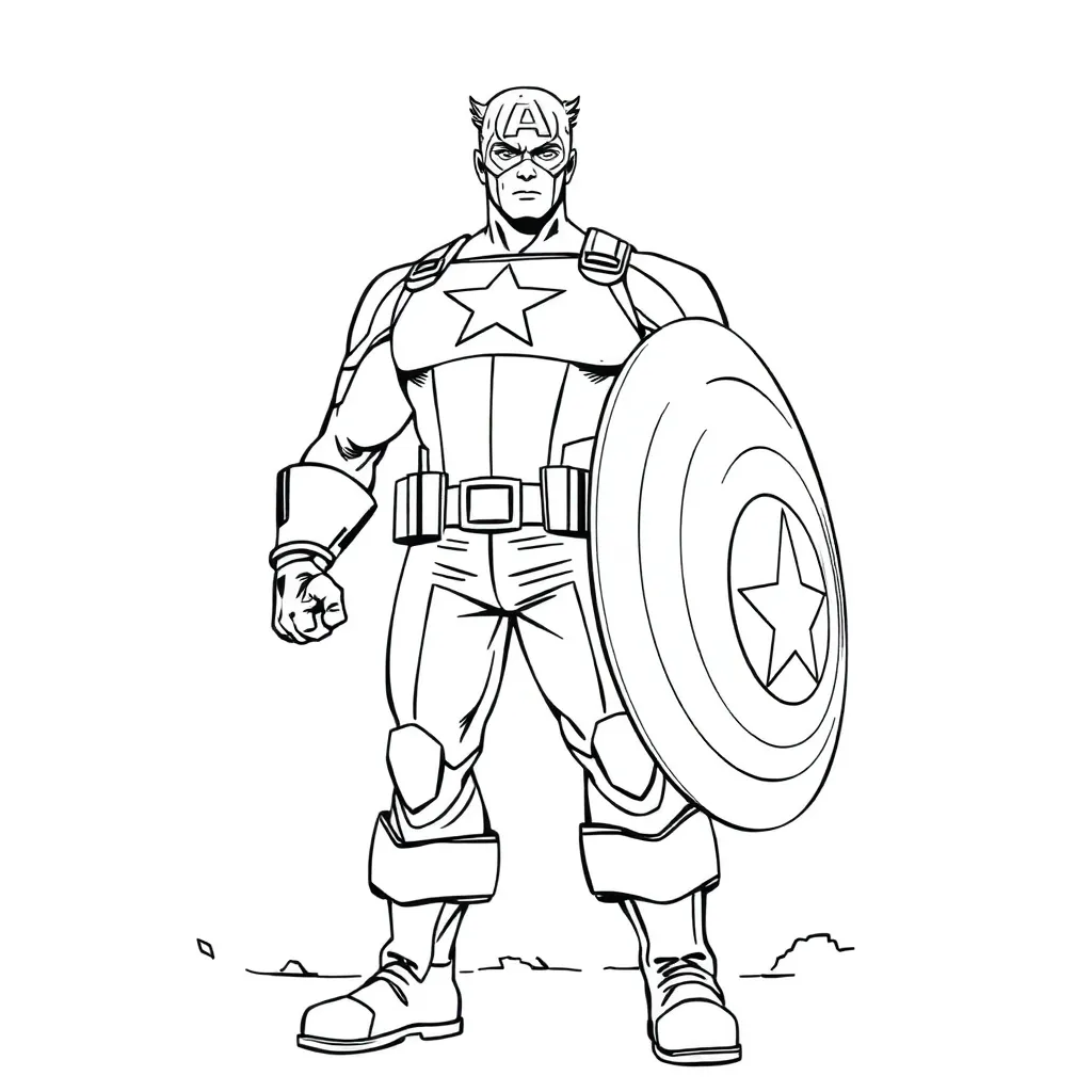 Captain America coloring page