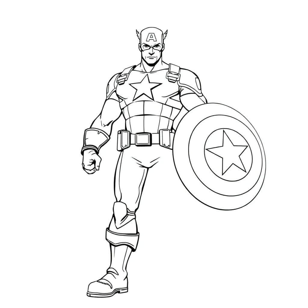 Captain America coloring page