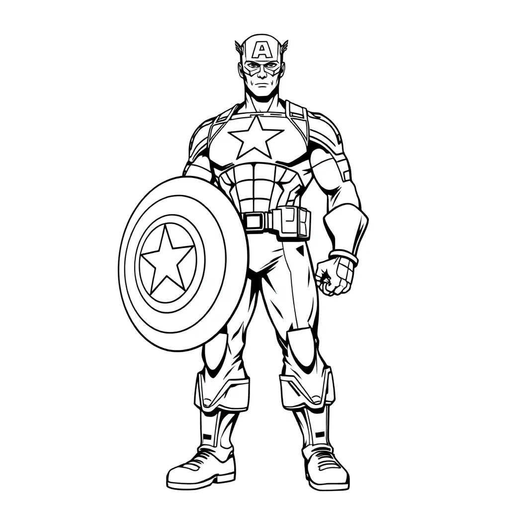 Captain America coloring page