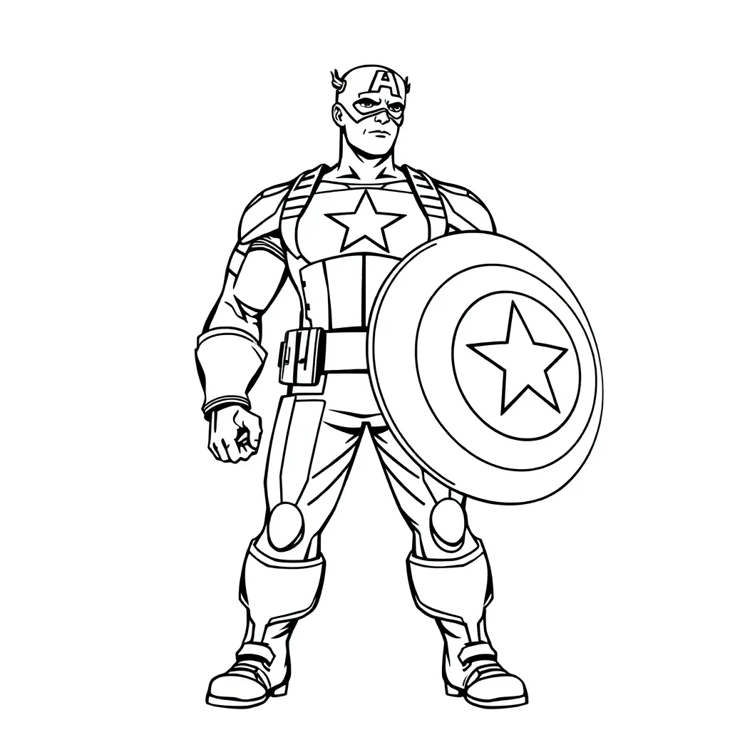 Captain America coloring page