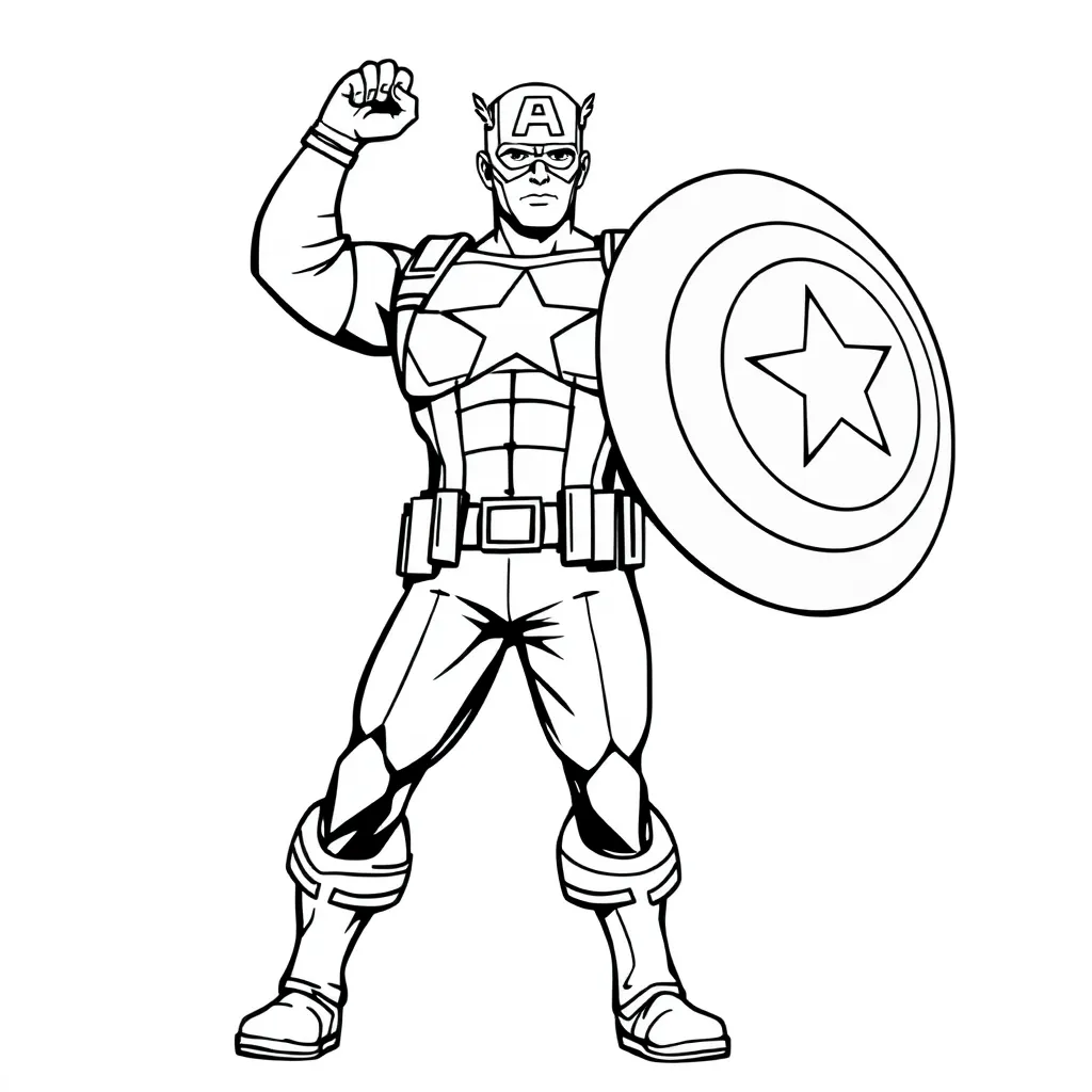 Captain America coloring page