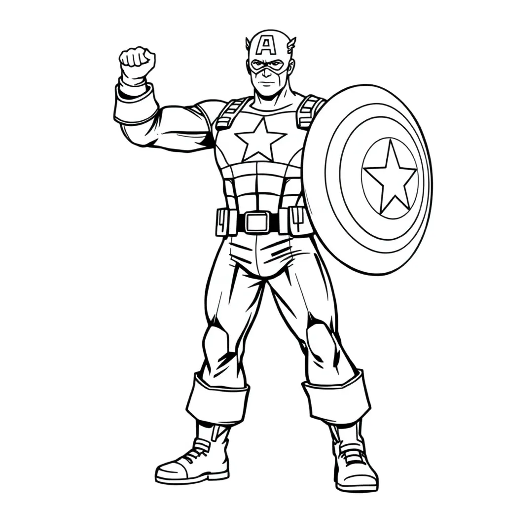 Captain America coloring page