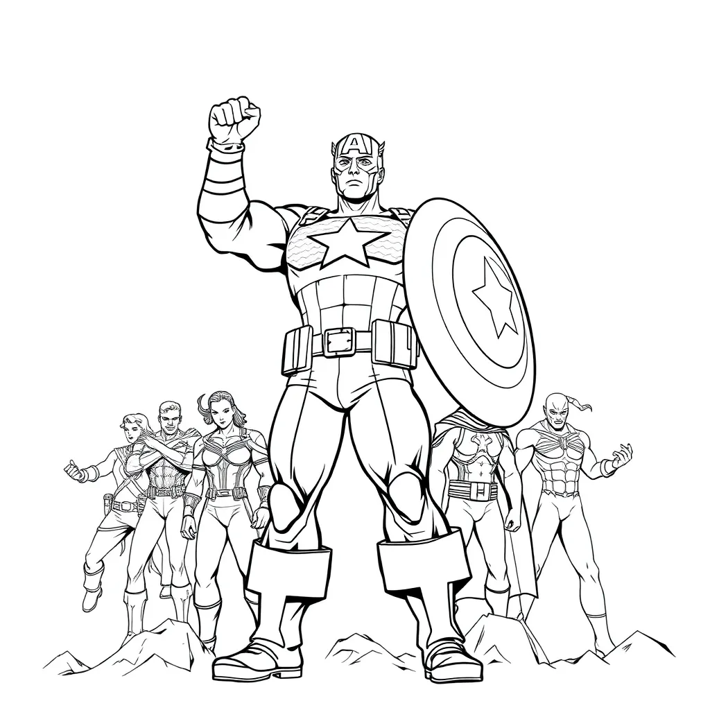 Captain America coloring page