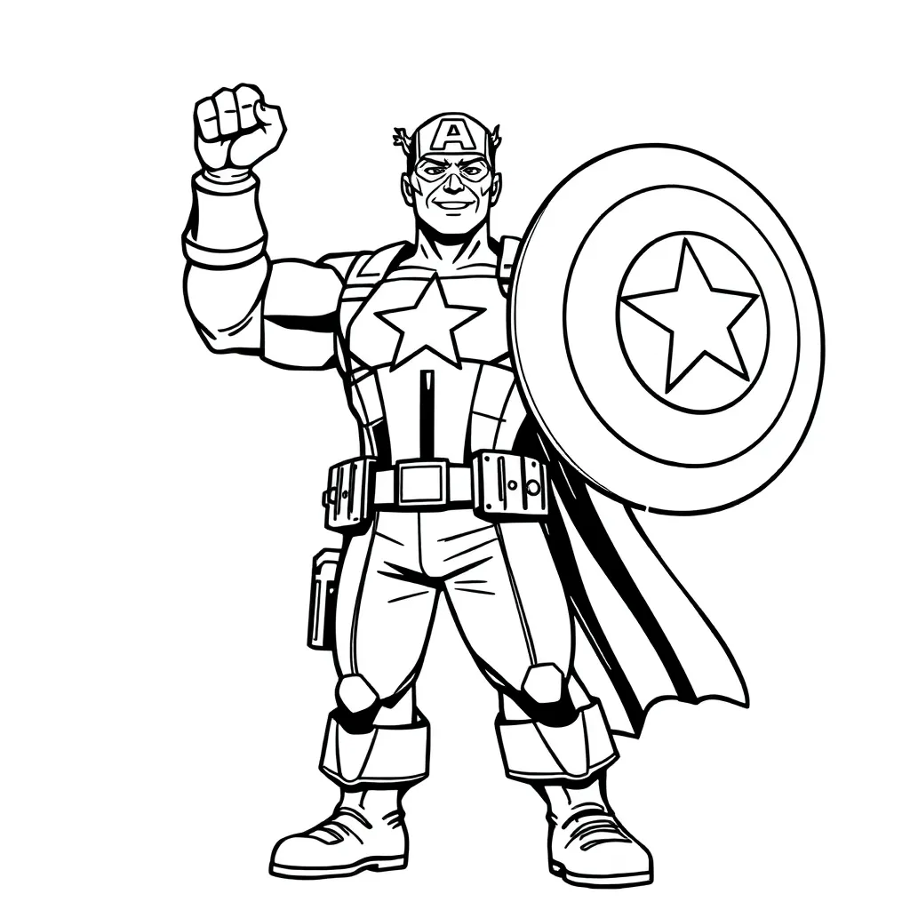 Captain America coloring page