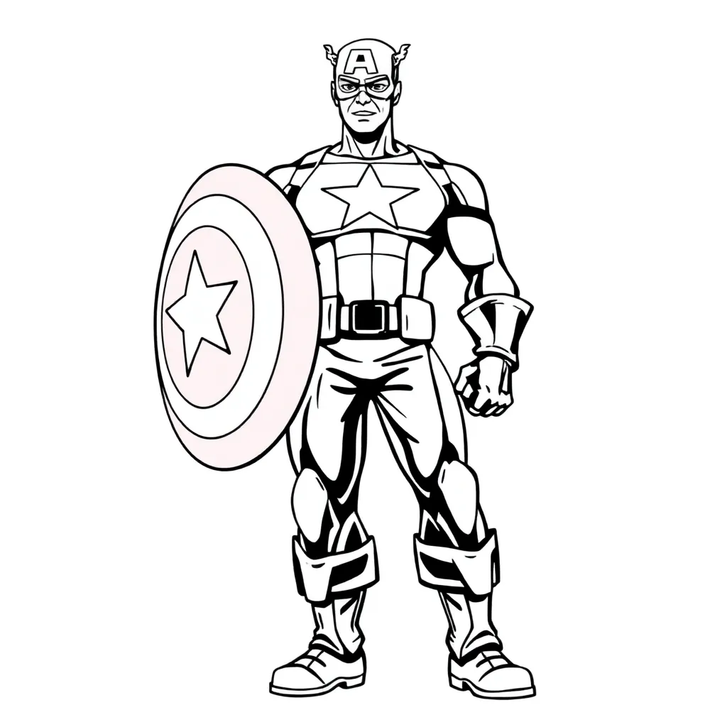 Captain America coloring page