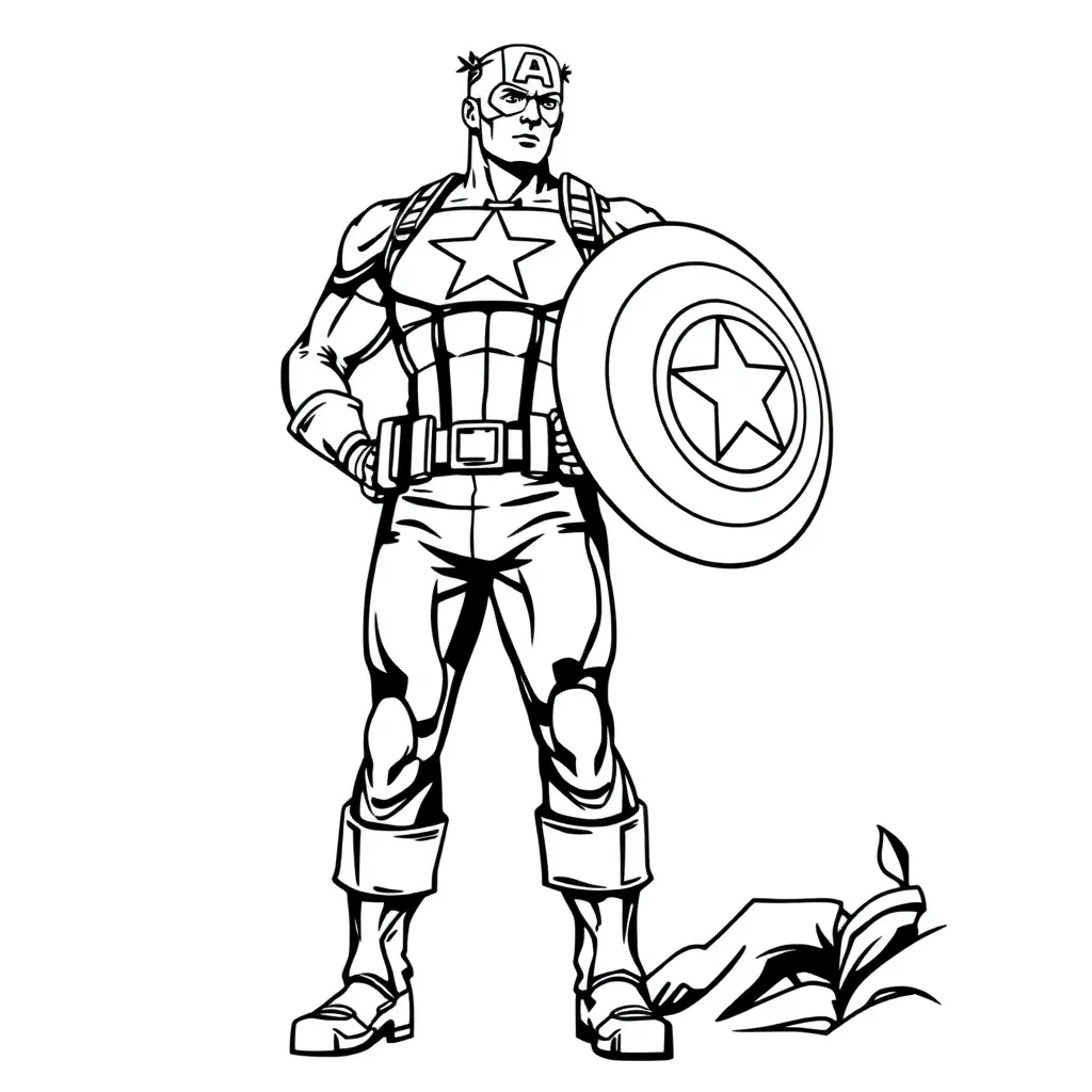 Captain America coloring page