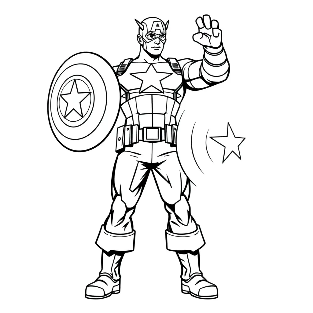 Captain America coloring page