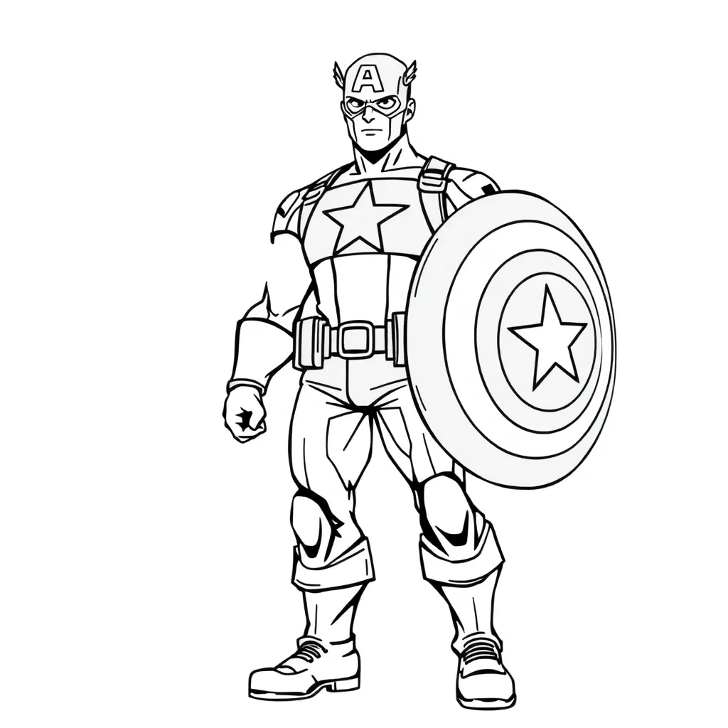 Captain America coloring page