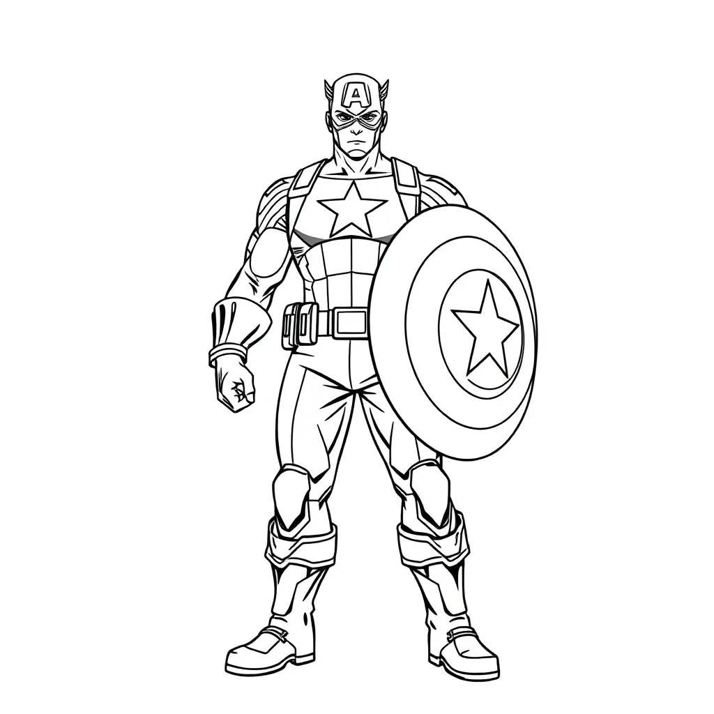 Captain America coloring page