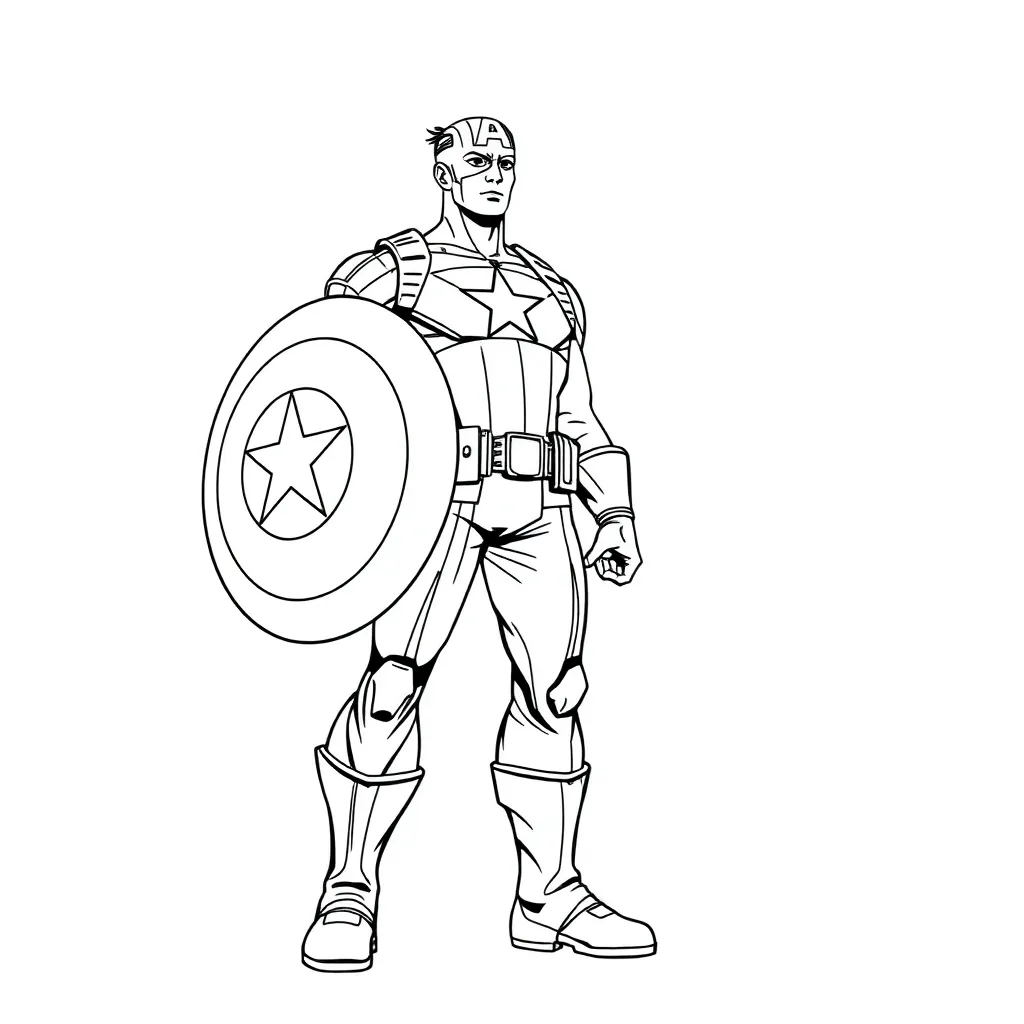 Captain America coloring page