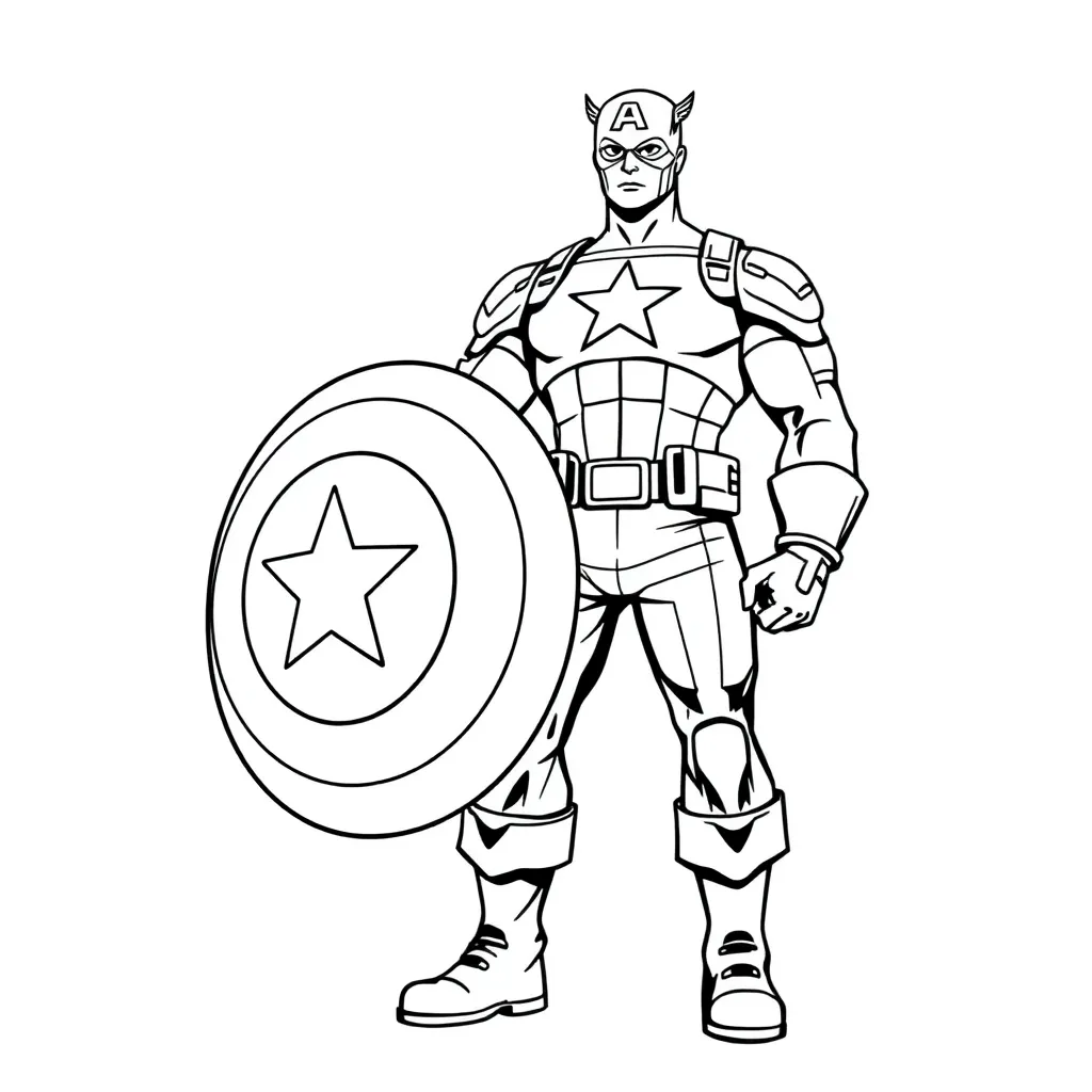 Captain America coloring page