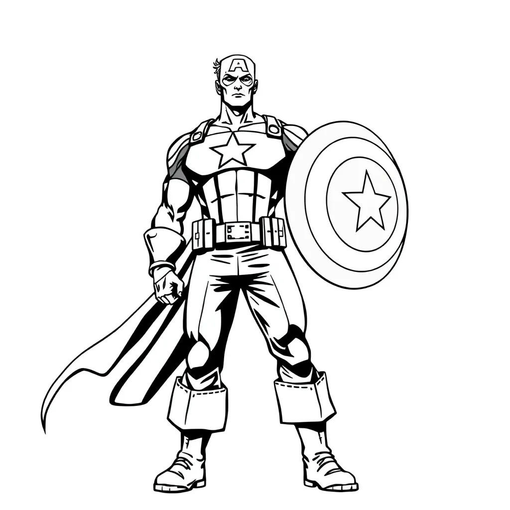 Captain America coloring page