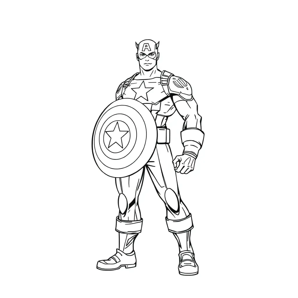 Captain America coloring page
