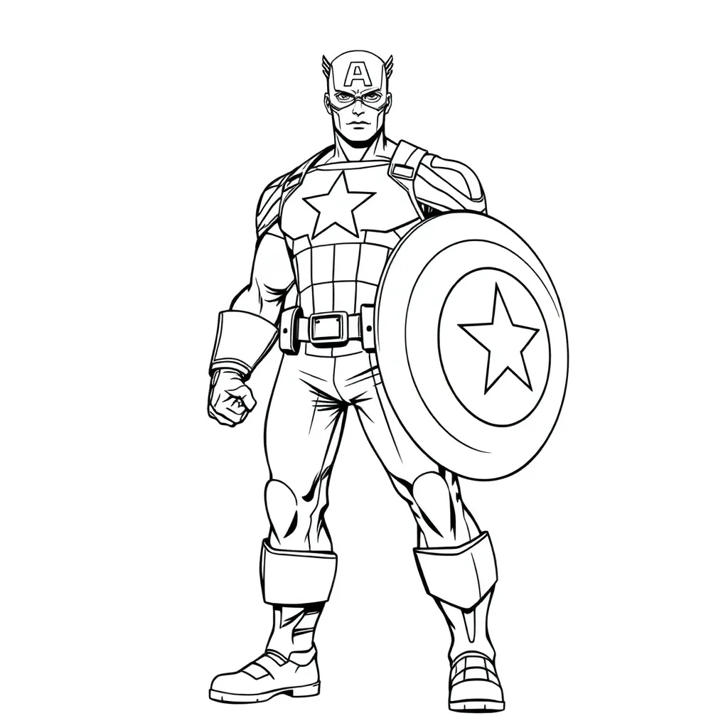 Captain America coloring page