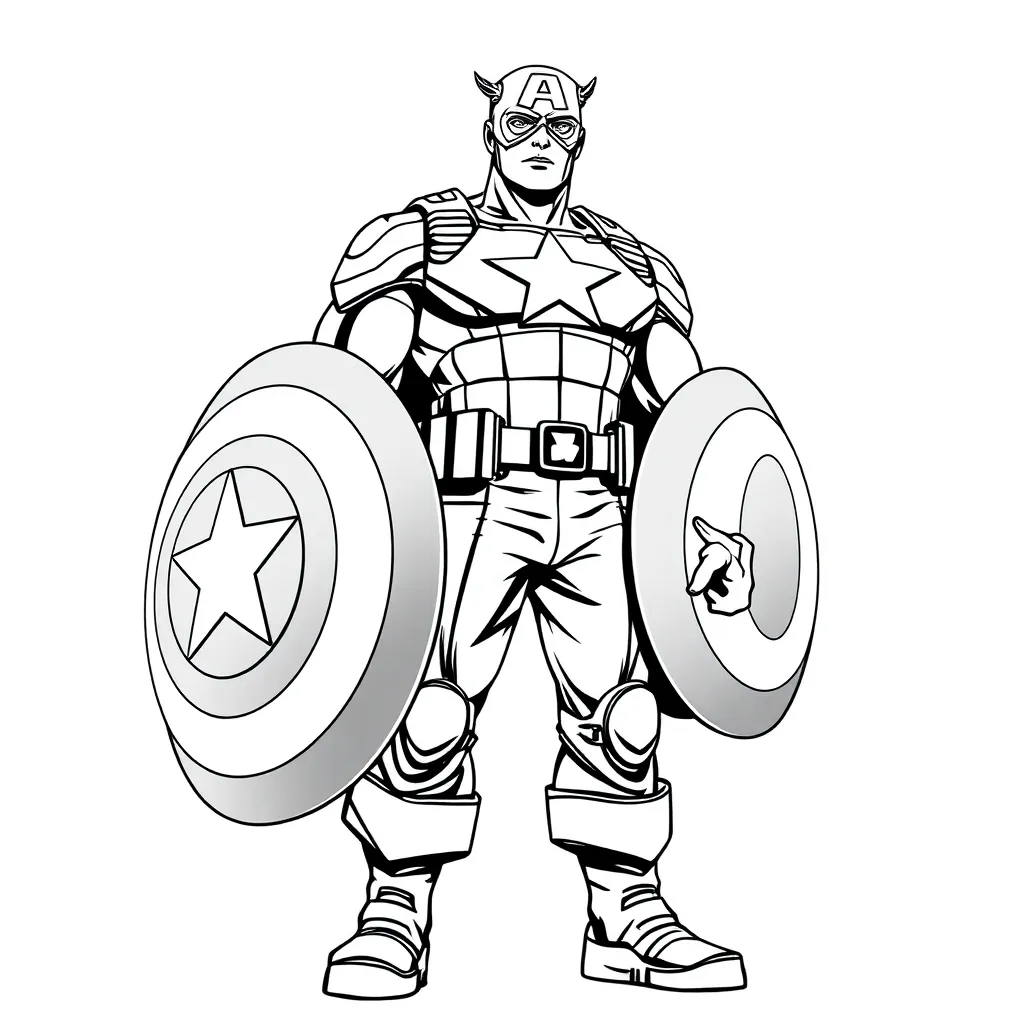 Captain America coloring page