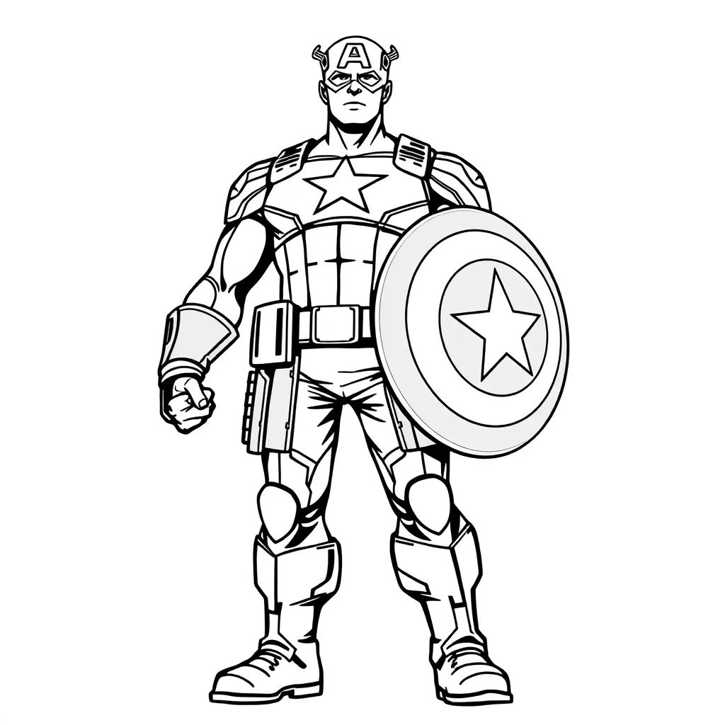 Captain America coloring page