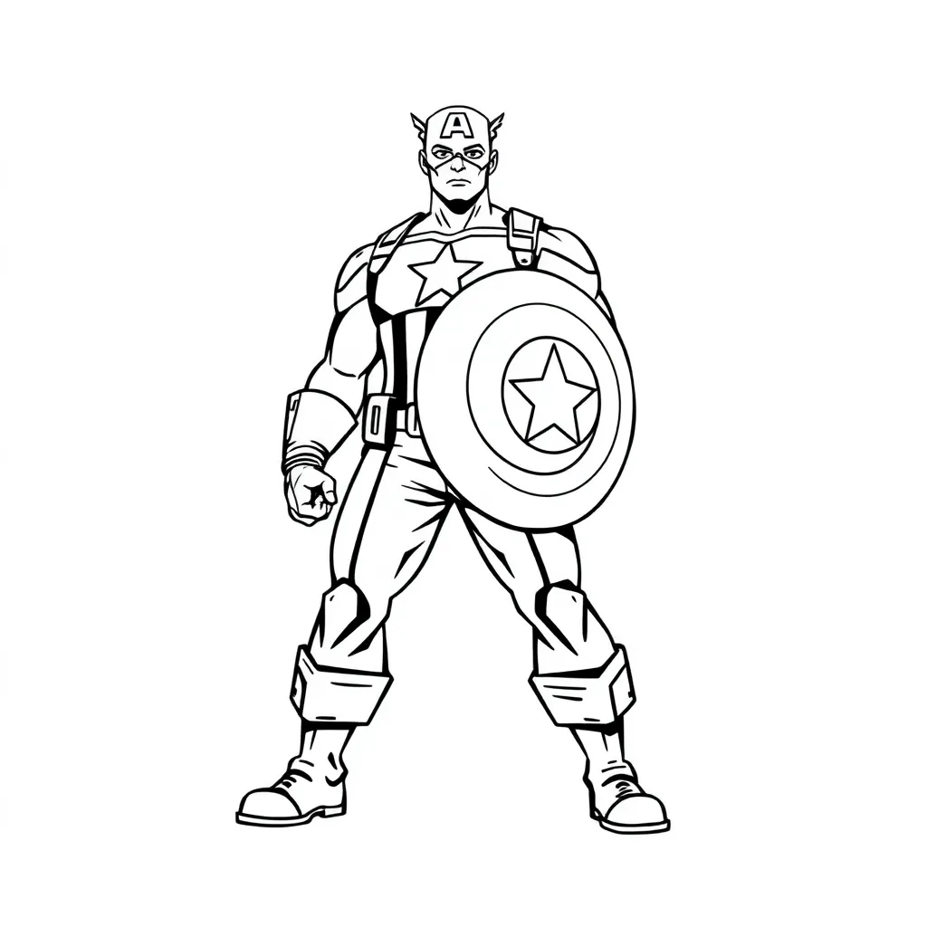 Captain America coloring page