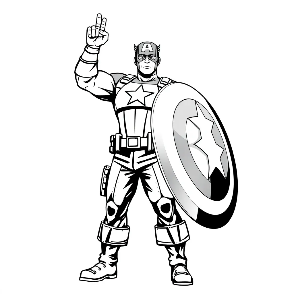 Captain America coloring page