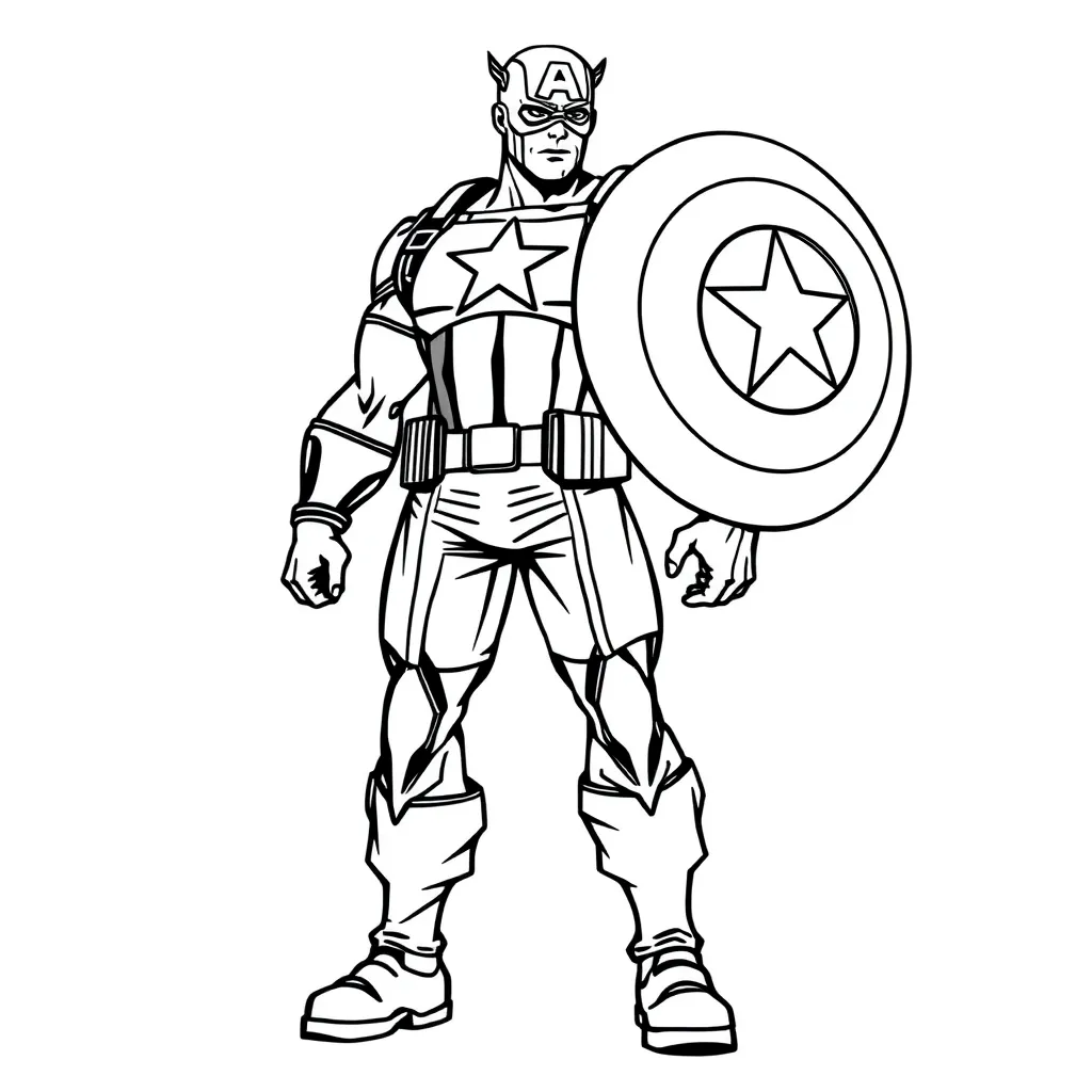Captain America coloring page