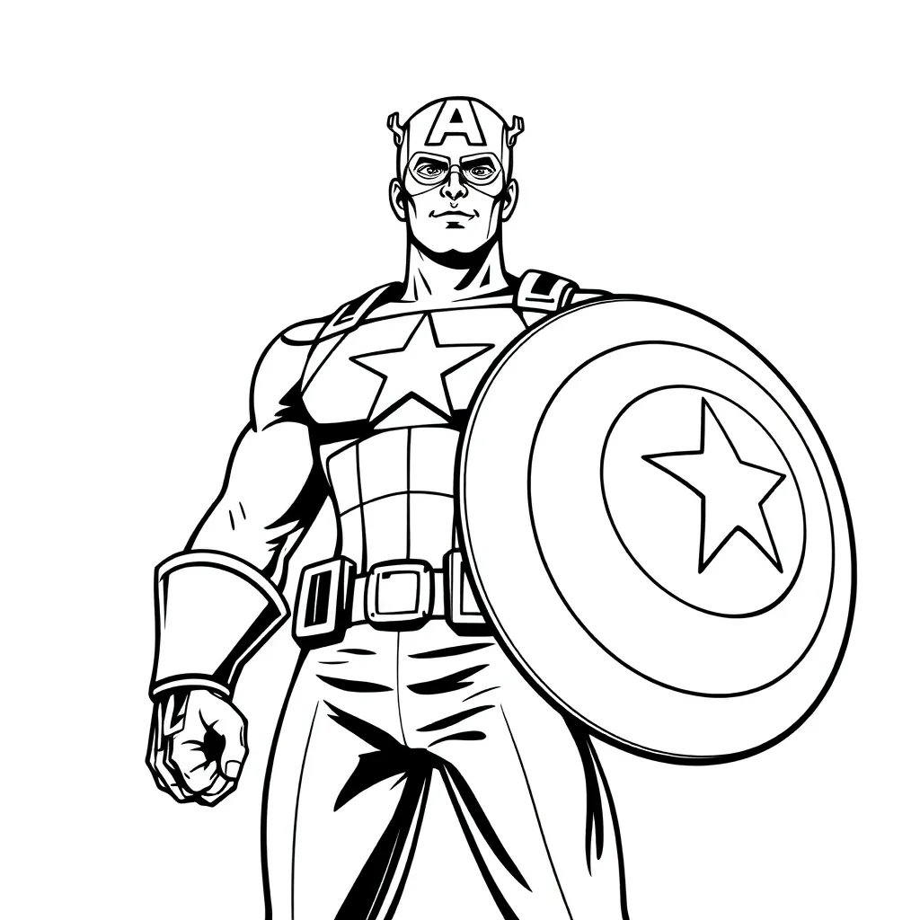 Captain America coloring page