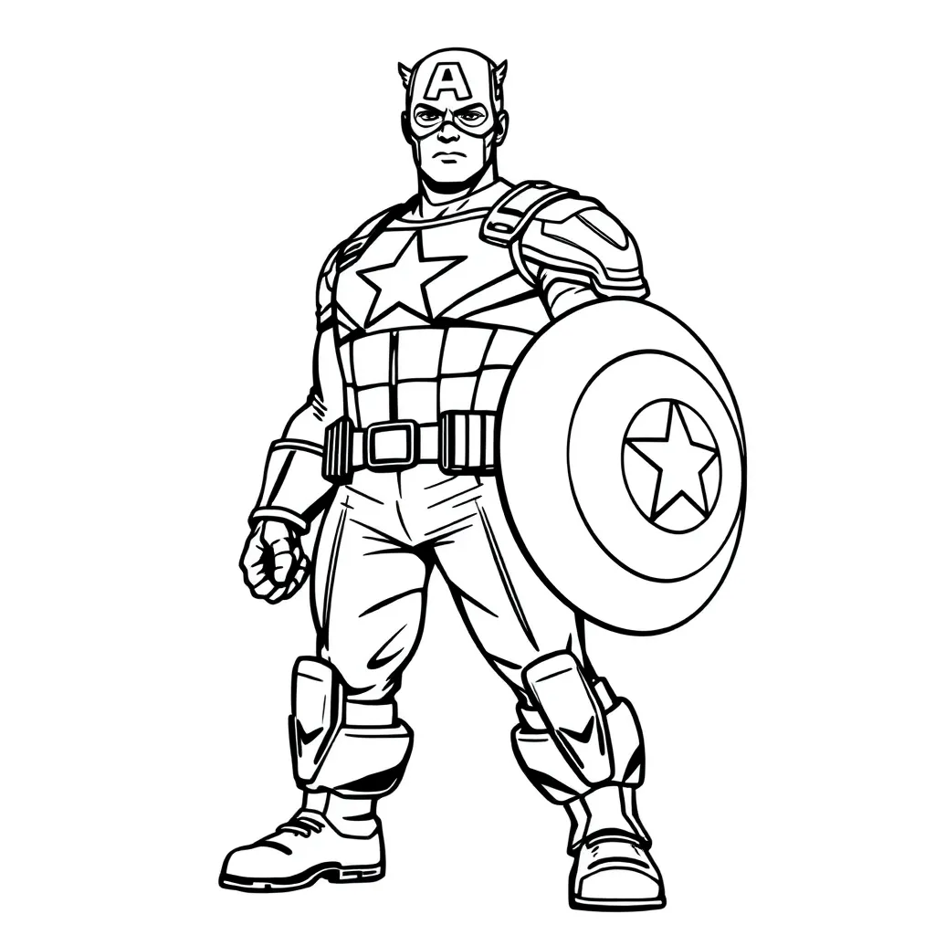 Captain America coloring page