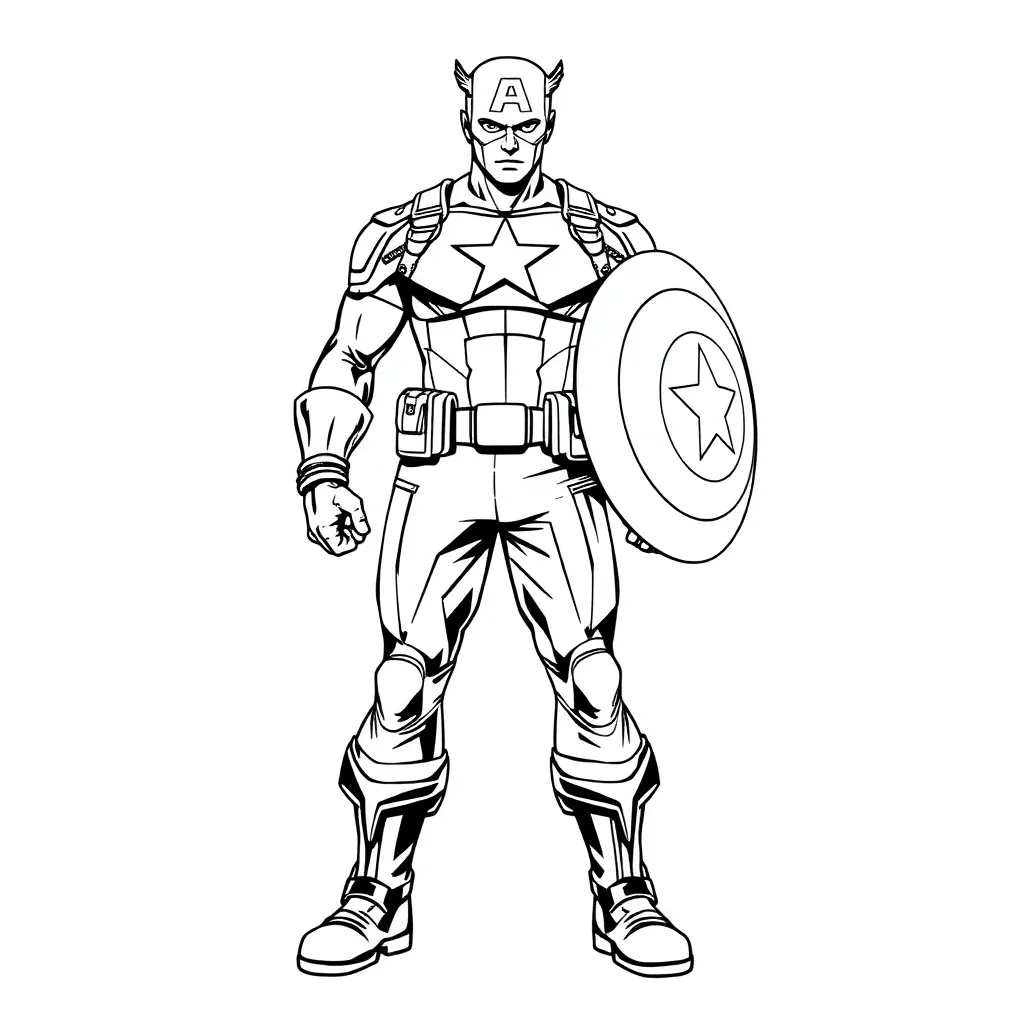 Captain America coloring page