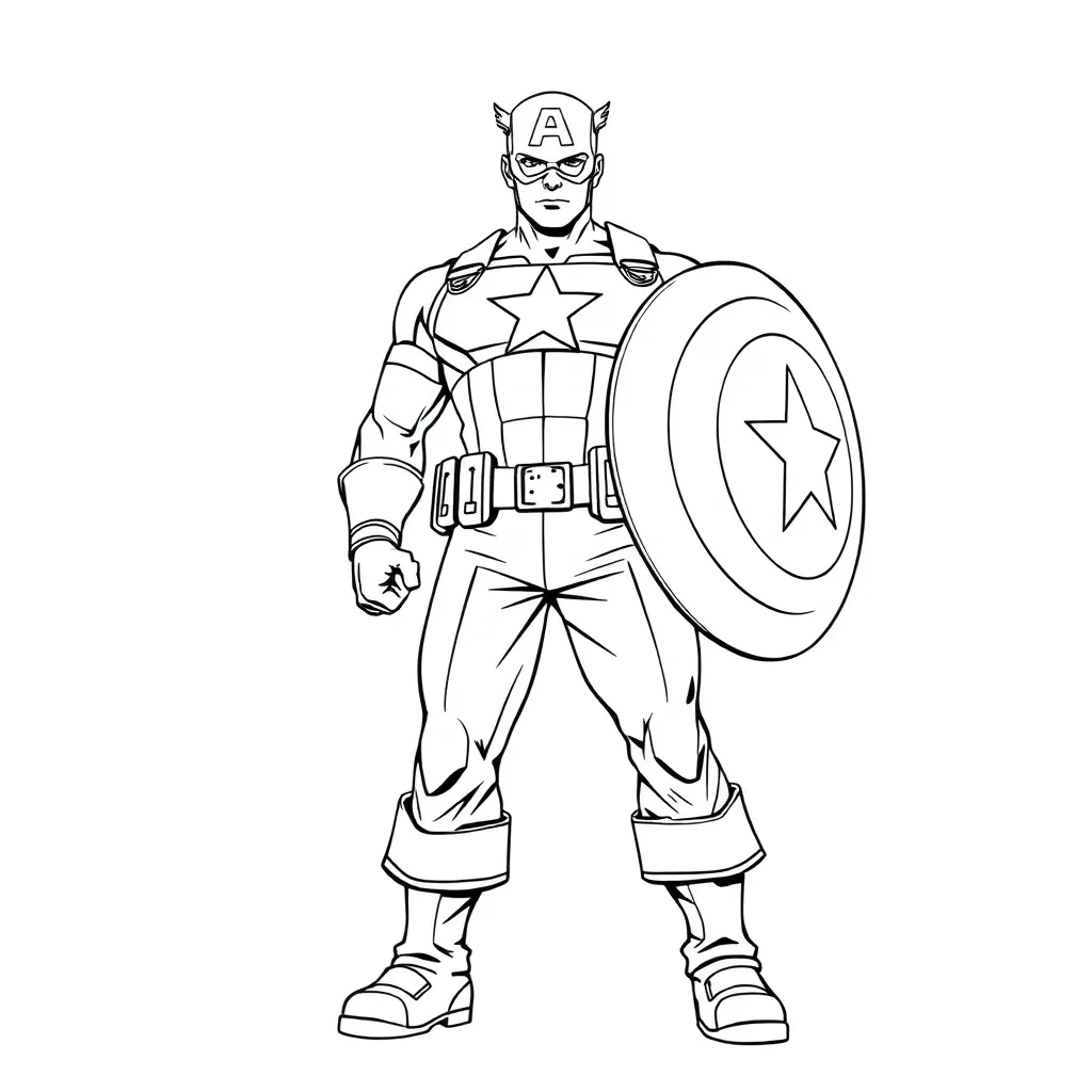 Captain America coloring page